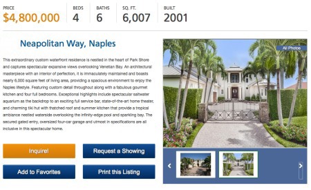 Larry Bird Really Doesn’t Want to Sell his Home in Naples
